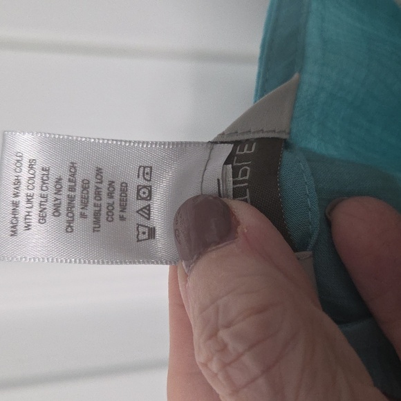 Multiples Turquoise Tunic with Ruffle & Button Detail XL - Picture 4 of 4